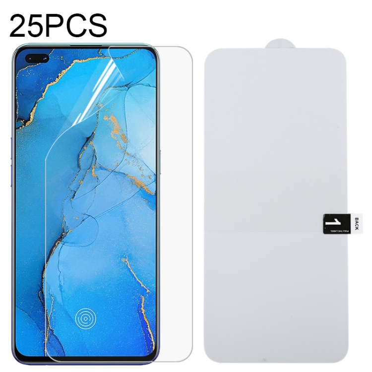 

For OPPO Reno3 Pro 25 PCS Full Screen Protector Explosion-proof Hydrogel Film