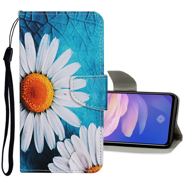 

For Vivo Y11 (2019) Colored Drawing Pattern Horizontal Flip Leather Case with Holder & Card Slots & Wallet(Big Chrysanthemum)