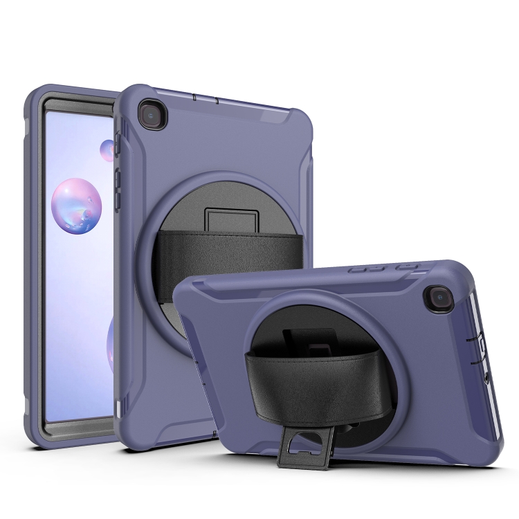 

For Samsung Galaxy Tab A 8.4 (2020) T307 360 Degree Rotation PC+TPU Protective Cover with Holder & Hand Strap & Pen Slot(Blue)