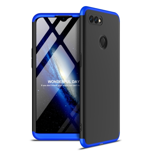 

For OPPO A11k GKK Three Stage Splicing Full Coverage PC Protective Case(Black Blue)