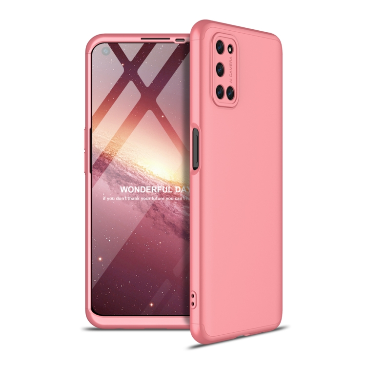 

For OPPO A52 & A72 & A92 GKK Three Stage Splicing Full Coverage PC Protective Case(Rose Gold)