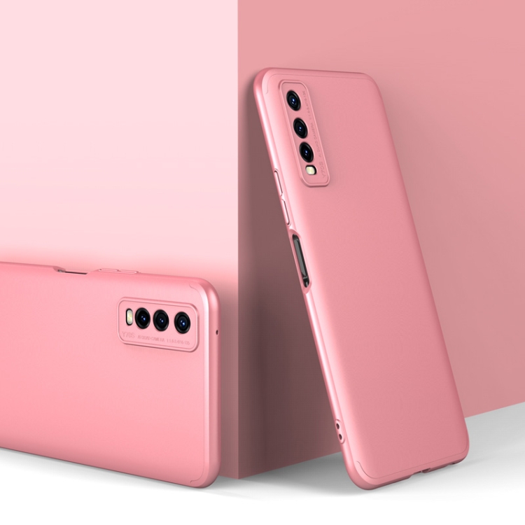 

For Vivo Y70s GKK Three Stage Splicing Full Coverage PC Protective Case(Rose Gold)