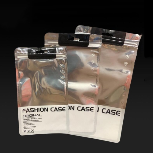 

100 PCS Phone Case Packaging Bag Silver Plated Aluminum Self Sealing Bag, Specification:12x21.5cm(For 5.5-6 inch)