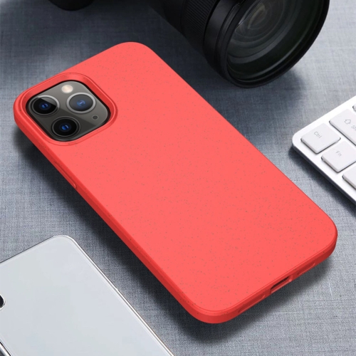 

For iPhone 12 mini Starry Series Shockproof Straw Material + TPU Protective Case(Red)