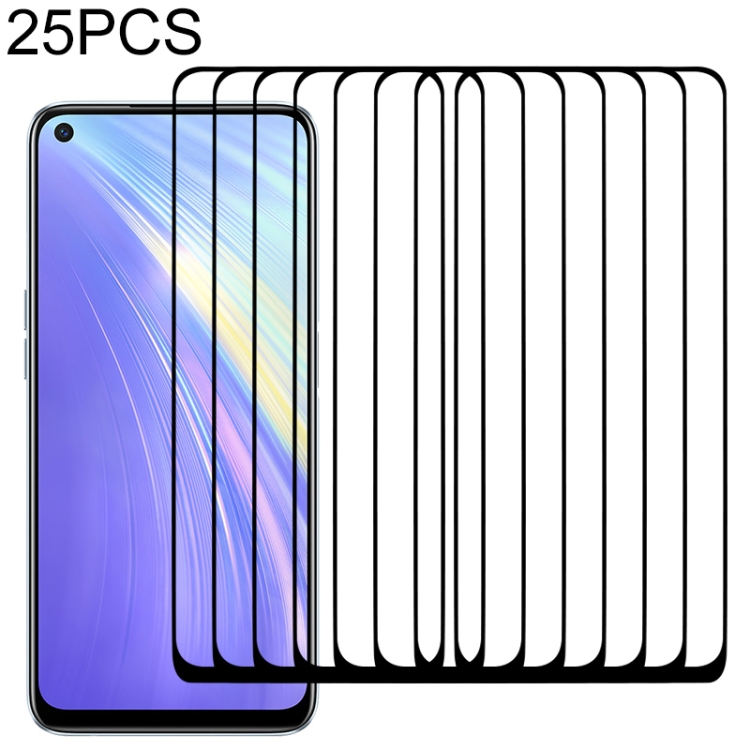 

For OPPO Realme 6 25 PCS Full Glue Full Screen Tempered Glass Film