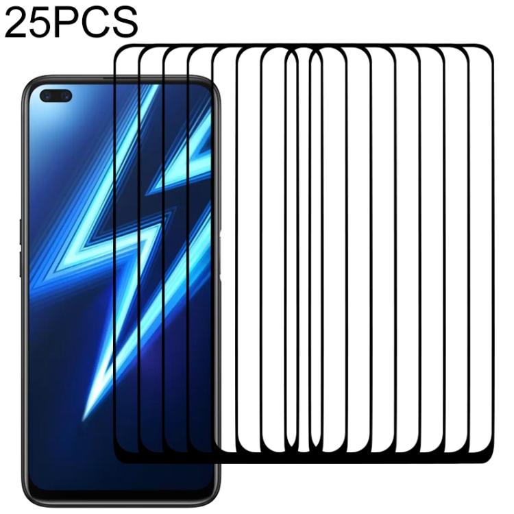 

For OPPO Realme 6 Pro 25 PCS Full Glue Full Screen Tempered Glass Film