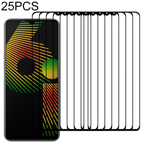 

For OPPO Realme 6i 25 PCS Full Glue Full Screen Tempered Glass Film