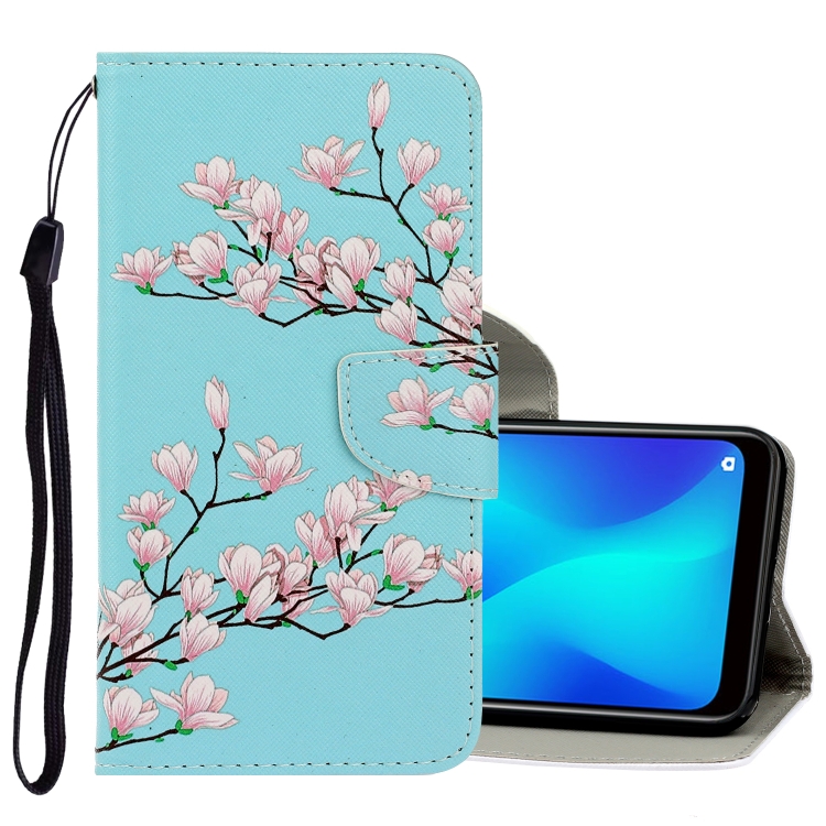 

For OPPO Realme C11 3D Colored Drawing Horizontal Flip PU Leather Case with Holder & Card Slots & Wallet(Magnolia)