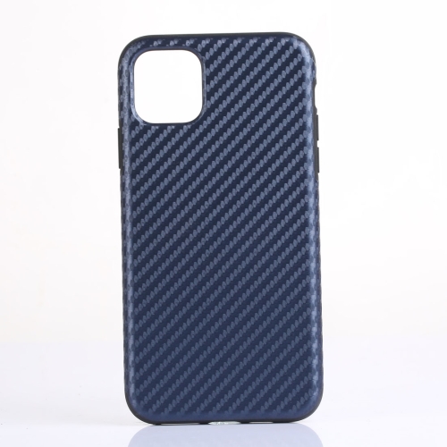 

For iPhone 12 mini Carbon Fiber Texture TPU Protective Case(Blue)