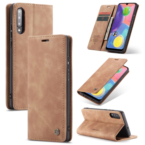 

For Samsung Galaxy A70s CaseMe-013 Multifunctional Retro Frosted Horizontal Flip Leather Case with Card Slot & Holder & Wallet(Brown)