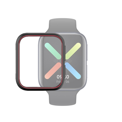 

For OPPO Watch 46mm Smart Watch TPU Protective Case, Color:Black+Red