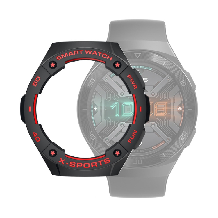 

For Huawei Watch GT2e Smart Watch TPU Protective Case, Color:Black+Red