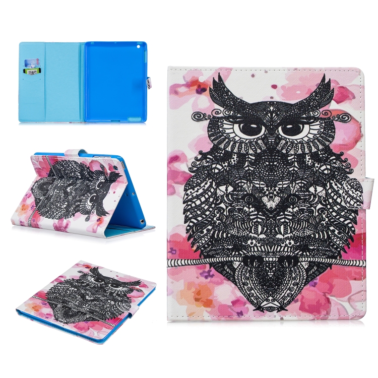 

For iPad 4 / 3 / 2 Stitching Horizontal Flip Leather Case with Holder & Card Slots & Sleep / Wake-up Function(Owl)
