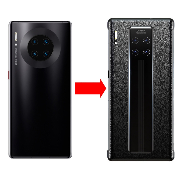 

For Huawei Mate 30 Pro Genuine Leather Shockproof Protective Case(Black)