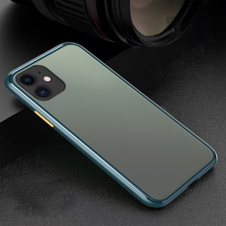 

For iPhone 11 Shockproof Ultra-thin Frosted Protective Case(Dark Green)