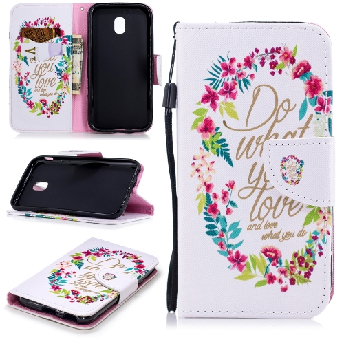 

For Samsung Galaxy J3 (2017) (EU Version) Colored Drawing Pattern Horizontal Flip TPU + PU Leather Case with Holder & Card Slots & Wallet & Lanyard(Do What You Like)