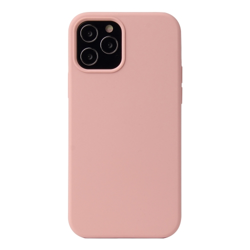 Sunsky For Iphone 12 Pro Max Solid Color Liquid Silicone Shockproof Protective Case Sakura Pink
