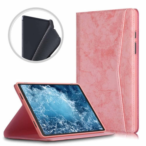 

For Samsung Galaxy Tab A7 2020 T500 / T505 Marble Cloth Texture TPU Horizontal Flip Leather Case with Holder(Pink)