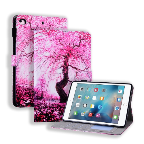 

For iPad Mini Horizontal Flip Leather Case, with Card Slots & Holder & Photo Frame(Cherry Tree)