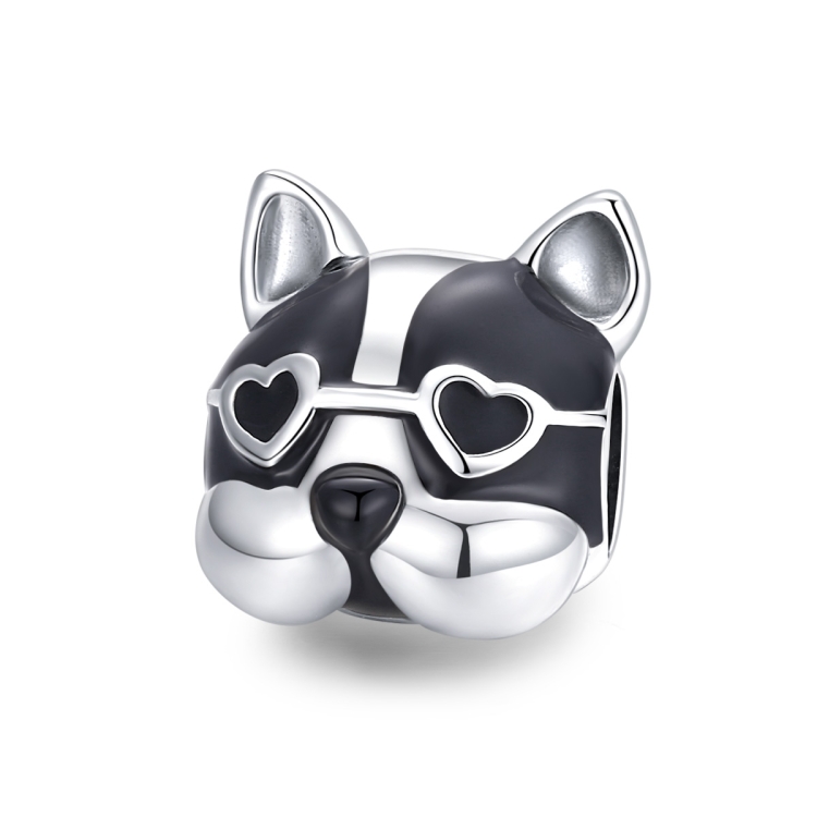 

S925 Sterling Silver Cute Dog Beads DIY Bracelet Necklace Accessories