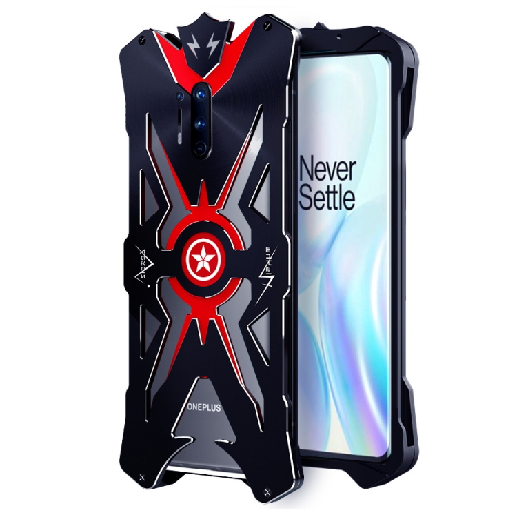 

For OnePlus 8 Pro Hammer II Shockproof Metal Protective Case(Black Red)