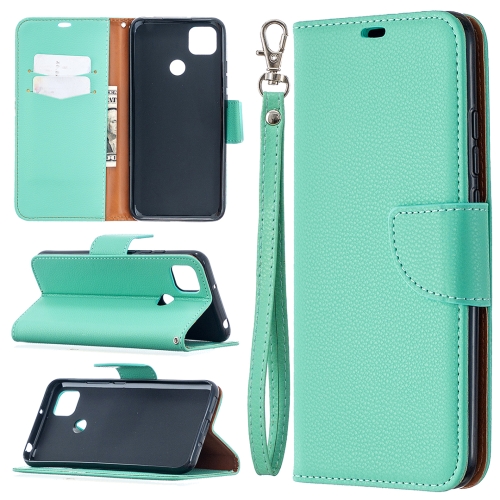 

For Xiaomi Redmi 9C Litchi Texture Pure Color Horizontal Flip PU Leather Case with Holder & Card Slots & Wallet & Lanyard(Green)