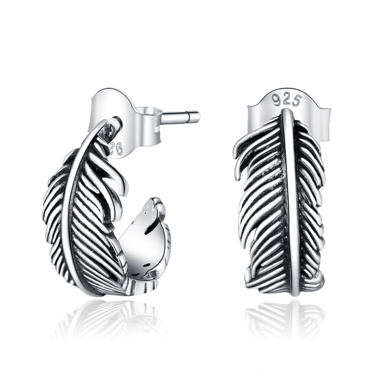 

S925 Sterling Silver Light Feather Women Earrings