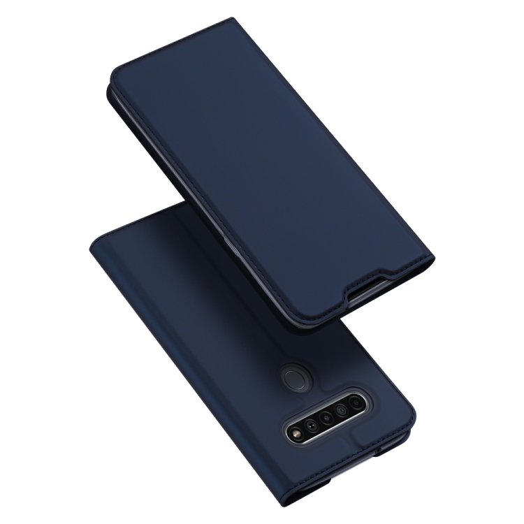 

For LG K61 DUX DUCIS Skin Pro Series Horizontal Flip PU + TPU Leather Case, with Holder & Card Slots(Blue)
