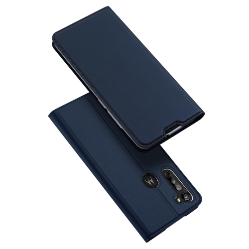 

For Motorola Moto G8 DUX DUCIS Skin Pro Series Horizontal Flip PU + TPU Leather Case, with Holder & Card Slots(Blue)