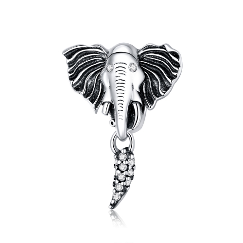 

S925 Sterling Silver Elephant Head Beads DIY Bracelet Necklace Accessories