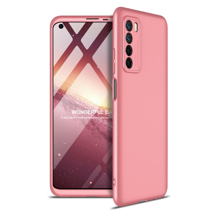 

For Huawei Honor Play 4 GKK Three Stage Splicing Full Coverage PC Protective Case(Rose Gold)