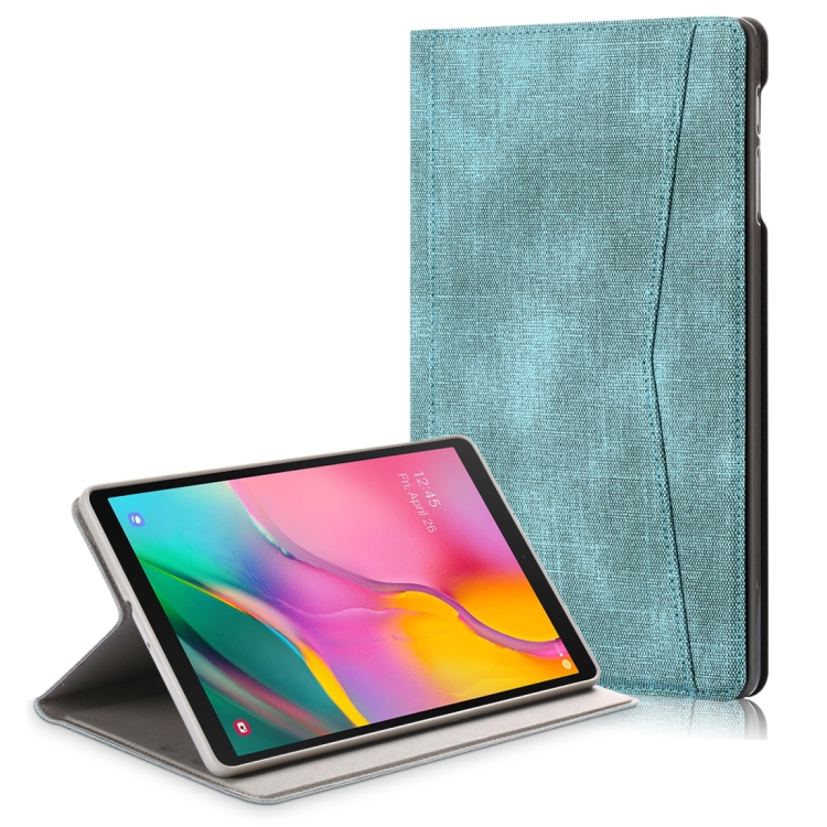 

For Samsung Galaxy Tab A 10.1 (2019) T510/T515 Electric Pressed Horizontal Flip Leather Case with Card Slot(Green)