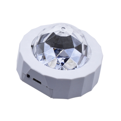 

D36 3W DC 5V USB Charging Car Portable DJ Light Sound Activated Atmosphere Light Star Music Light Lamp(White)