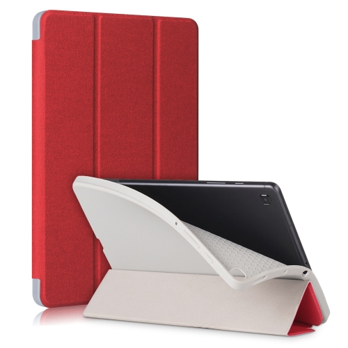 

For Samsung Galaxy Tab S6 Lite P610/P615 TPU Horizontal Flip Leather Case with Three-folding Holder & Pen Slot & Sleep / Wake-up Function(Red)