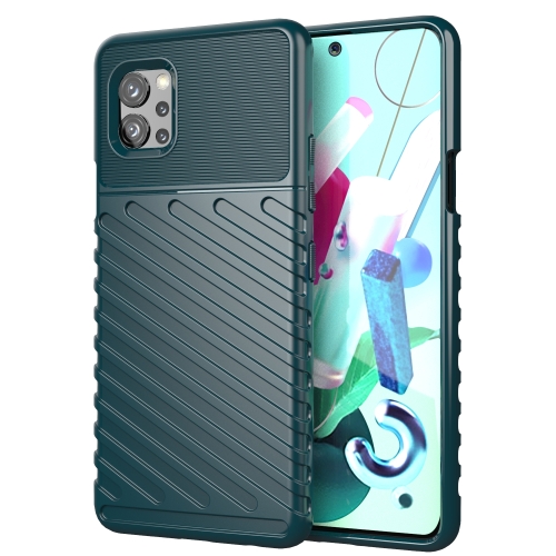 

For LG Q92 Thunderbolt Shockproof TPU Protective Soft Case(Green)