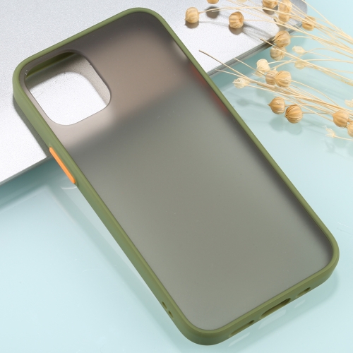 

For iPhone 12 mini Skin Feel Series Shockproof Frosted TPU + PC Protective Case(Army Green)