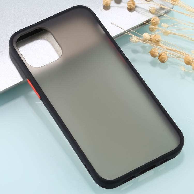

For iPhone 12 / 12 Pro Skin Feel Series Shockproof Frosted TPU + PC Protective Case(Black)