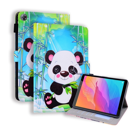 

Huawei MatePad T8 Coloured Drawing Horizontal Flip Leather Case with Holder & Card Slot & Photo Frame(Panda)
