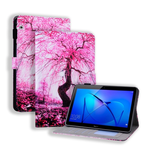 

Huawei MediaPad T3 10 Coloured Drawing Horizontal Flip Leather Case with Holder & Card Slot & Photo Frame(Cherry Tree)