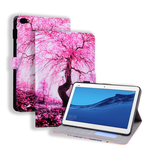 

Huawei MediaPad M5 lite / C5 10.1 inch Coloured Drawing Horizontal Flip Leather Case with Holder & Card Slot & Photo Frame & Sleep/Wake-up Function(Cherry Tree)