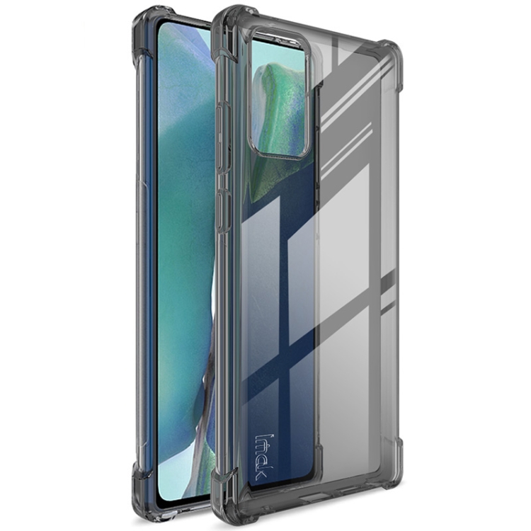 

For Samsung Galaxy Note20 IMAK All-inclusive Shockproof Airbag TPU Case + Screen Stickers(Transparent Black)