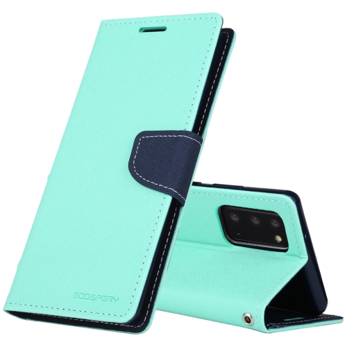 

For Samsung Galaxy Note20 GOOSPERY FANCY DIARY Horizontal Flip PU Leather Case with Holder & Card Slots & Wallet(Mint Green)