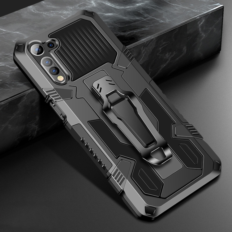 

For OPPO Realme 6 Armor Warrior Shockproof PC + TPU Protective Case(Black)