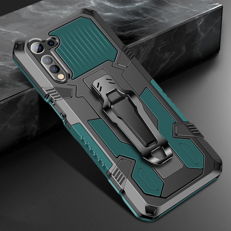 

For OPPO Realme 6 Armor Warrior Shockproof PC + TPU Protective Case(Army Green)