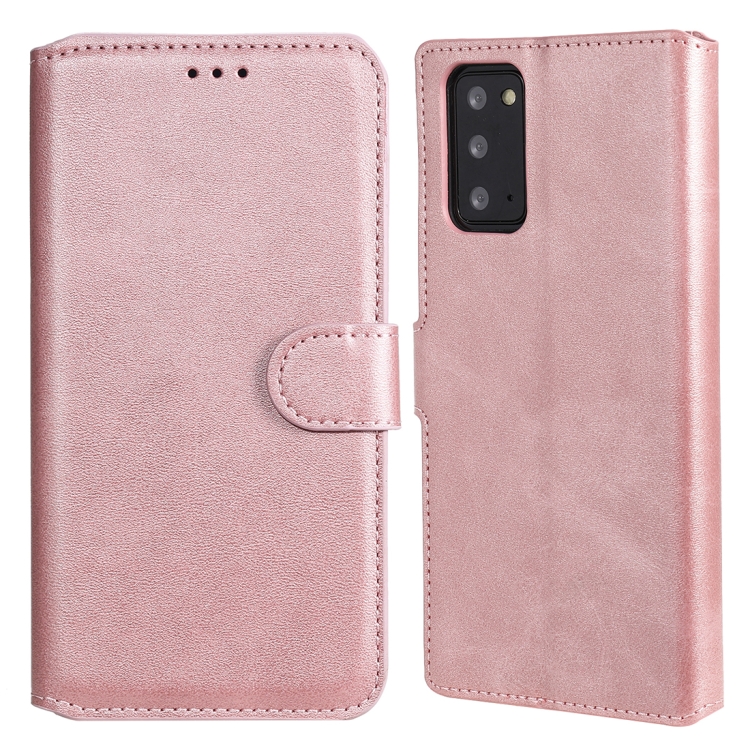 

For Samsung Galaxy Note 20 Classic Calf Texture PU + TPU Horizontal Flip Leather Case, with Holder & Card Slots & Wallet(Rose Gold)