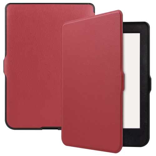 

For KOBO Nia 6 inch Solid Color Horizontal Flip TPU + PU Leather Case, with Holder / Wake-up Function(Wine Red)