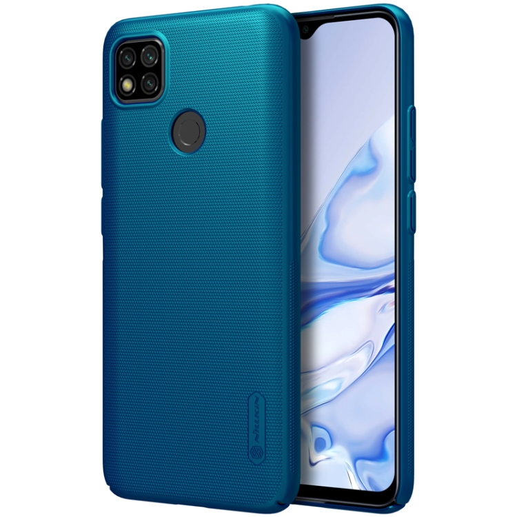 

For Xiaomi Redmi 9C NILLKIN Frosted Concave-convex Texture PC Protective Case(Peacock Blue)