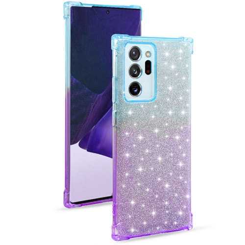 

For Samsung Galaxy Note20 Ultra Gradient Glitter Powder Shockproof TPU Protective Case(Blue Purple)