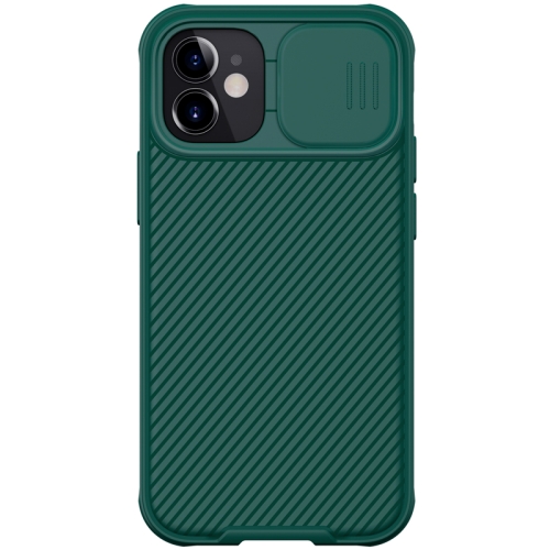 

For iPhone 12 mini NILLKIN Black Mirror Pro Series Camshield Full Coverage Dust-proof Scratch Resistant Phone Case(Dark Green)