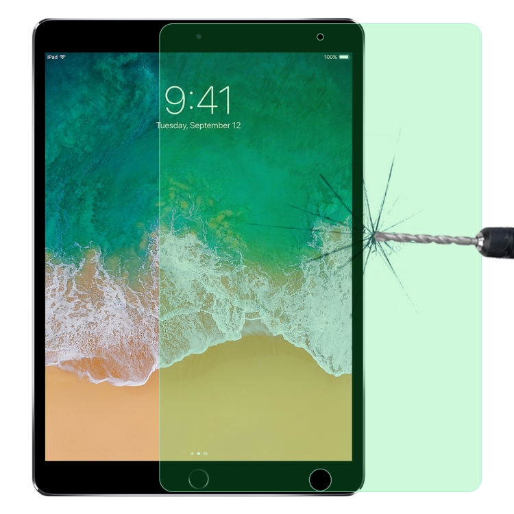 

For iPad 10.2 9H 2.5D Eye Protection Green Light Explosion-proof Tempered Glass Film